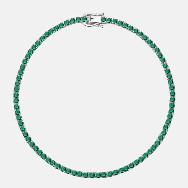 Colar Riviera Zircônia Verde Esmeralda