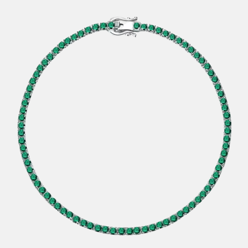 Colar Riviera Zircônia Verde Esmeralda