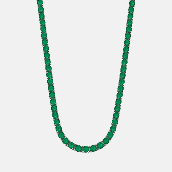 Colar Riviera Zircônia Verde Esmeralda