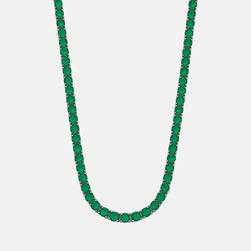 Colar Riviera Zircônia Verde Esmeralda