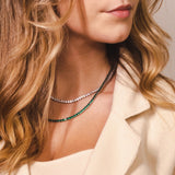 Colar Riviera Zircônia Verde Esmeralda