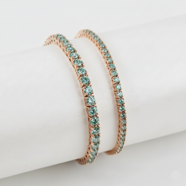 Riviera Moissanite Topázio - Ouro Rosé