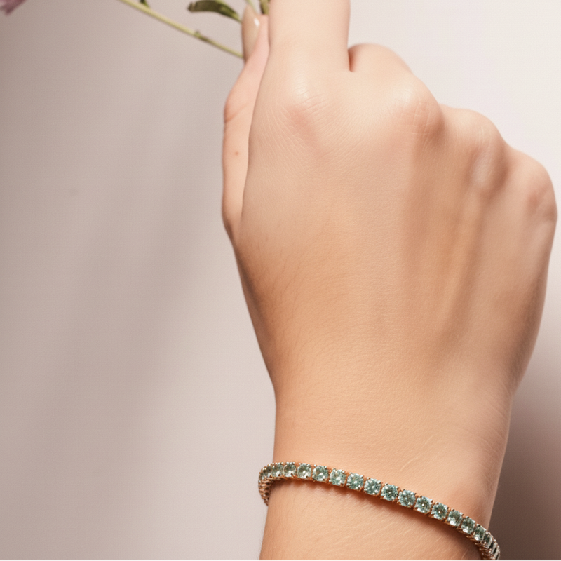 Riviera Moissanite Topázio - Ouro Rosé