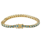 Riviera Moissanite Topázio - Ouro Amarelo