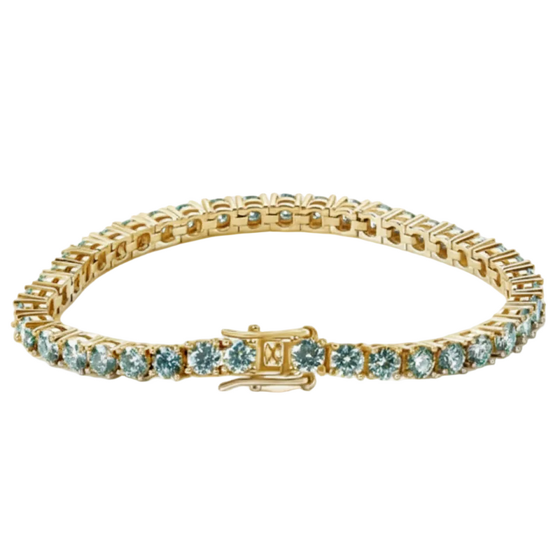 Riviera Moissanite Topázio - Ouro Amarelo