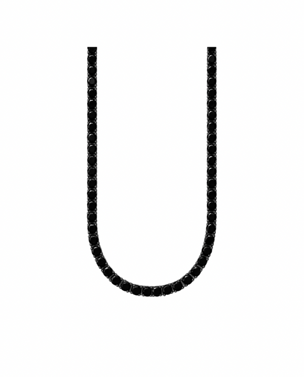 Colar Riviera Zircônia Ônix - Ródio Negro