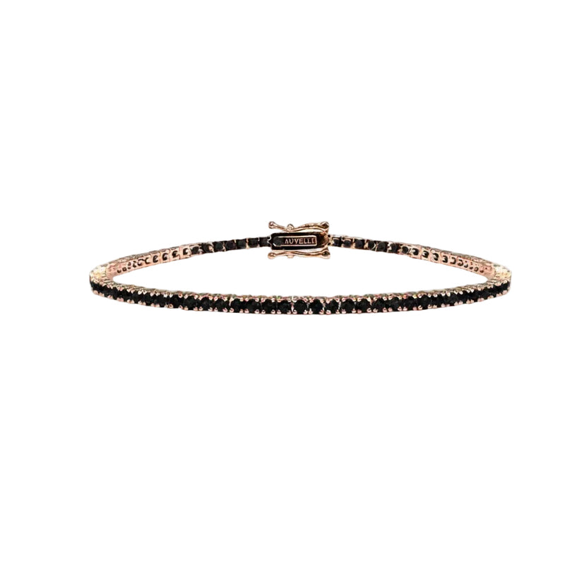 Riviera Zircônia Ônix - Ouro Rosé