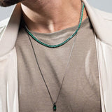 Colar Riviera Zircônia Verde Esmeralda