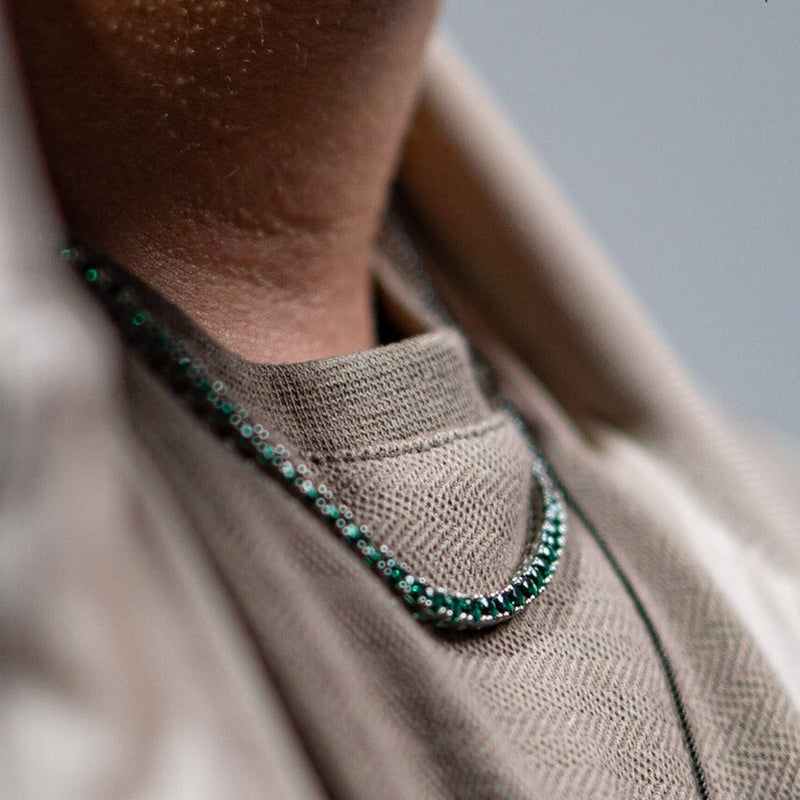 Colar Riviera Zircônia Verde Esmeralda