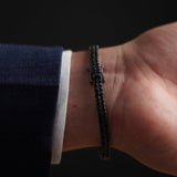 Riviera Dupla Zircônia Ônix - Ródio Negro