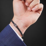 Riviera Dupla Zircônia Ônix - Ródio Negro